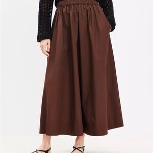 LOFT cotton maxi skirt w/pockets